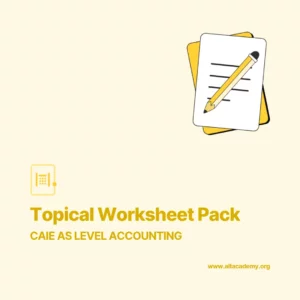 Accounting AS Topical Worksheet Pack