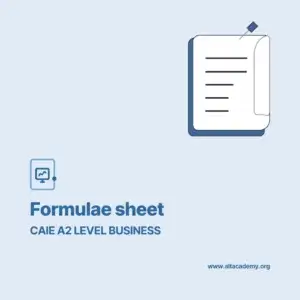 Business Formulae Sheet A2