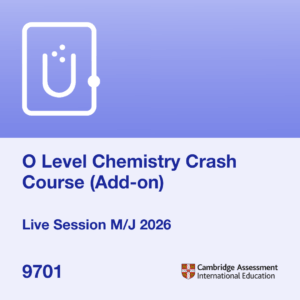 O Level Chemistry Crash Course MJ26 (Add-on)