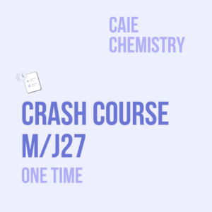 A Level Chemistry Live Classes M/J27 One Time