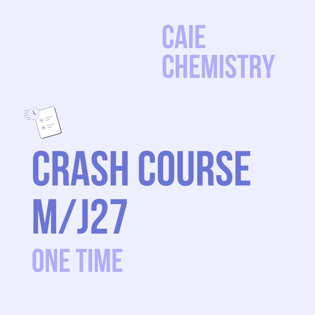 A Level Chemistry Live Classes M/J27 One Time